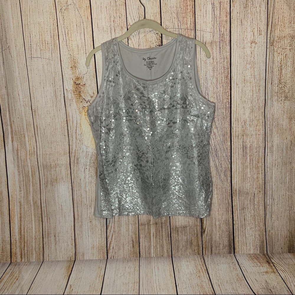 Chico’s Sleeveless Tank with Sequins